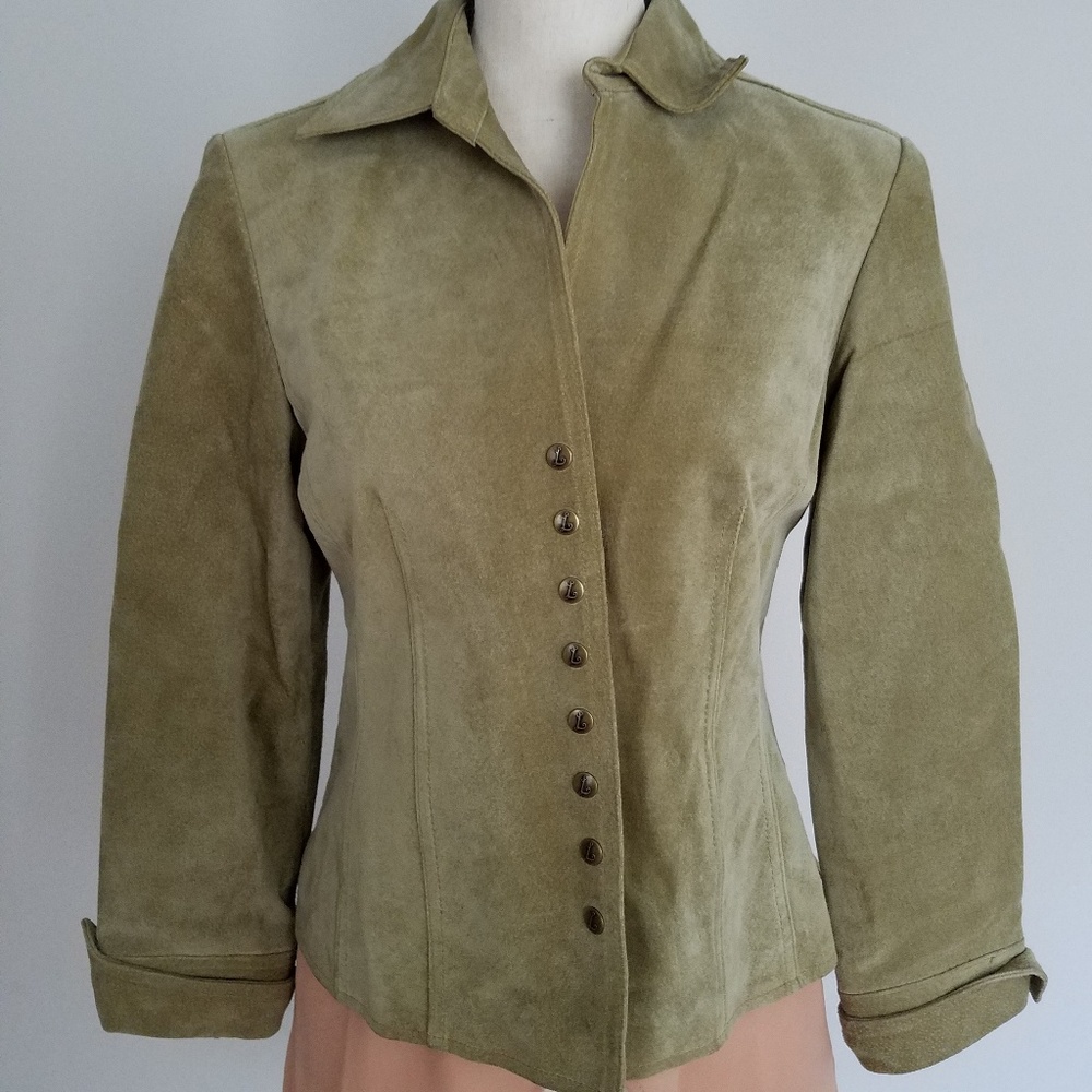Olive green petite jacket